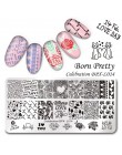 BORN PRETTY prostokąt paznokci tłoczenia płyty kwiat motyl mieszane wzór Nail Art obraz projekt narzędzia czysty świata L001