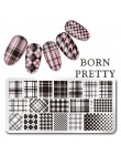 BORN PRETTY 1PC boże narodzenie szablon tłoczenia paznokci kwiat zwierząt geometria miłość walentynki do dekoracji paznokci (ksz