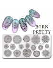 BORN PRETTY 1PC boże narodzenie szablon tłoczenia paznokci kwiat zwierząt geometria miłość walentynki do dekoracji paznokci (ksz