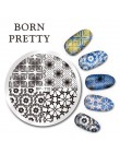 BORN PRETTY 1PC boże narodzenie szablon tłoczenia paznokci kwiat zwierząt geometria miłość walentynki do dekoracji paznokci (ksz