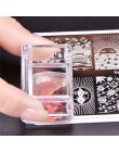 BeautyBigBang 1 zestaw prostokąt galaretki silikonowe paznokci Stamper wyczyść uchwyt Manicure szablon stempla narzędzia Stamper