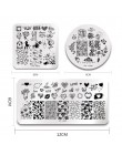 PICT You płytki do tłoczenia paznokci walentynki tabliczka dekoracyjna do paznokci szablon do tłoczenia kwiatów geometria szablo