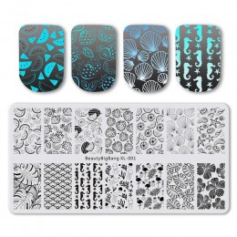 BeautyBigBang XL-01 ze stalowymi ćwiekami stemplowanie do paznokci polski Nail Art Shell owoce szablon obrazu stemplowanie pazno