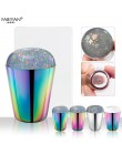 3.5cm w kształcie czaszki matowy Nail Art Stamper stemplowanie skrobak z Cap aplikator z miękkiego silikonu przezroczysty szablo