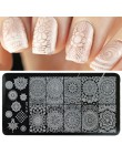 1 sztuk wzory paznokci koronki tłoczenia płytki z obrazkami ze stalowymi ćwiekami Art szablon polski malowanie Manicure wzornik 
