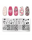 PICT YOU Flower Nail stemplowanie płyt liść stempel szablony druk geometryczny DIY Design wzornik narzędzia zdobienia paznokci p