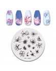 PICT YOU Flower Nail stemplowanie płyt liść stempel szablony druk geometryczny DIY Design wzornik narzędzia zdobienia paznokci p