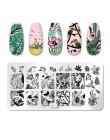 PICT YOU Flower Nail stemplowanie płyt liść stempel szablony druk geometryczny DIY Design wzornik narzędzia zdobienia paznokci p