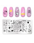 PICT YOU Flower Nail stemplowanie płyt liść stempel szablony druk geometryczny DIY Design wzornik narzędzia zdobienia paznokci p