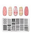 PICT YOU Flower Nail stemplowanie płyt liść stempel szablony druk geometryczny DIY Design wzornik narzędzia zdobienia paznokci p