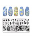 PICT YOU Flower Nail stemplowanie płyt liść stempel szablony druk geometryczny DIY Design wzornik narzędzia zdobienia paznokci p