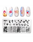 PICT YOU Flower Nail stemplowanie płyt liść stempel szablony druk geometryczny DIY Design wzornik narzędzia zdobienia paznokci p