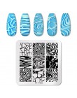 PICT YOU Flower Nail stemplowanie płyt liść stempel szablony druk geometryczny DIY Design wzornik narzędzia zdobienia paznokci p