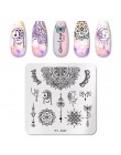 PICT YOU Flower Nail stemplowanie płyt liść stempel szablony druk geometryczny DIY Design wzornik narzędzia zdobienia paznokci p