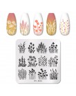 PICT YOU Flower Nail stemplowanie płyt liść stempel szablony druk geometryczny DIY Design wzornik narzędzia zdobienia paznokci p