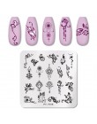 PICT YOU Flower Nail stemplowanie płyt liść stempel szablony druk geometryczny DIY Design wzornik narzędzia zdobienia paznokci p