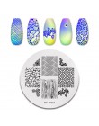 PICT YOU Flower Nail stemplowanie płyt liść stempel szablony druk geometryczny DIY Design wzornik narzędzia zdobienia paznokci p