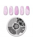 PICT YOU Flower Nail stemplowanie płyt liść stempel szablony druk geometryczny DIY Design wzornik narzędzia zdobienia paznokci p