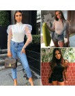Damskie bluzki eleganckie golf Top Casual damskie koszule topy tiulowe koszulki bufiaste rękawy luźna bluzka damskie topy i bluz