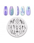 PICT YOU Flower Nail stemplowanie płyt liść stempel szablony druk geometryczny DIY Design wzornik narzędzia zdobienia paznokci p