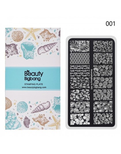 BeautyBigBang paznokci tłoczenia płyty piękny jednorożec Rainbow chmura paznokci szablon płyta prostokąt wzornik znaczek do pazn