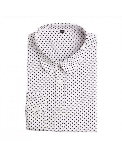 Dioufond moda bluzka w kropki z długim rękawem koszula kobiety bluzki bawełniane koszule damskie czerwony niebieski Dot Top Blus