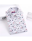 Dioufond moda bluzka w kropki z długim rękawem koszula kobiety bluzki bawełniane koszule damskie czerwony niebieski Dot Top Blus
