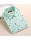 Dioufond moda bluzka w kropki z długim rękawem koszula kobiety bluzki bawełniane koszule damskie czerwony niebieski Dot Top Blus