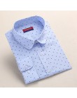 Dioufond moda bluzka w kropki z długim rękawem koszula kobiety bluzki bawełniane koszule damskie czerwony niebieski Dot Top Blus