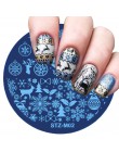 1 sztuk boże narodzenie paznokci tłoczenia płyty Snowflake Deer zima płytka z obrazkiem DIY wzory paznokci szablony do narzędzia
