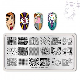 BORN PRETTY paznokci tłoczenia płyty prostokąt piękno wielu stylów Nail Art Stamp obraz szablon szablony artysta Manicure