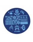 1 sztuk boże narodzenie paznokci tłoczenia płyty Snowflake Deer zima płytka z obrazkiem DIY wzory paznokci szablony do narzędzia