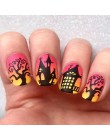 Urodzony PRETTY Halloween warstwa zdobiąca paznokcie dynia wzór świąteczny szablon obrazu festiwal nowy rok Nails wzornik