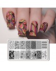Urodzony dość 12*6cm prostokąt szablon do stemplowania paznokci kwiatowy wzór Manicure zdobienia paznokci pokryte obrazkami BP-L
