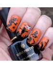Urodzony PRETTY Halloween warstwa zdobiąca paznokcie dynia wzór świąteczny szablon obrazu festiwal nowy rok Nails wzornik