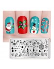 BORN PRETTY Christmas Nail stemplowanie płyty niedźwiedź polarny do dekoracji paznokci (kształt prostokątny) drukowanie szablonó