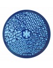 1 sztuk okrągły szablon tłoczenia paznokci płyty łapacz snów kwiaty koronki obraz polski Transfer narzędzia diy dla Nail Art JIS