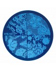 1 sztuk okrągły szablon tłoczenia paznokci płyty łapacz snów kwiaty koronki obraz polski Transfer narzędzia diy dla Nail Art JIS