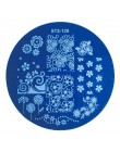 1 sztuk okrągły szablon tłoczenia paznokci płyty łapacz snów kwiaty koronki obraz polski Transfer narzędzia diy dla Nail Art JIS