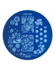1 sztuk okrągły szablon tłoczenia paznokci płyty łapacz snów kwiaty koronki obraz polski Transfer narzędzia diy dla Nail Art JIS