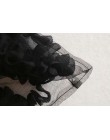 Nowych kobiet sexy aplikacje przezroczyste na co dzień czarny koszule bluzki damskie z długim rękawem patchwork mesh roupas femi
