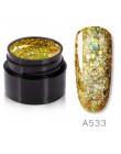 ROSALIND 5ml błyszczący diamentowy żelowy lakier do paznokci jasny do brokatu malowanie paznokci artystyczny Design Poly UV Top 