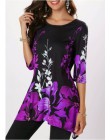 4XL w stylu Casual, letnia koszule damskie 2019 w stylu Boho w kwiaty drukuj Stretch koszula plażowa tunika luźna długa Party bl