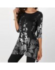 4XL w stylu Casual, letnia koszule damskie 2019 w stylu Boho w kwiaty drukuj Stretch koszula plażowa tunika luźna długa Party bl