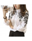 New Arrival 2019 modny haft odzież damska z długim rękawem Casual kobiety bluzka koszula urząd lady kobiety topy blusas 529E 30