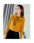 Wiosna jesień 2019 kobiet biała koszula koszule z długim rękawem koreański Ruffles kobiety Streetwear obcisła szyfonowa bluzka e