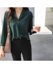 Szyfonowa bluzka damska koszula z długim rękawem kobiety koszulki z krótkim rękawem moda damskie topy i bluzki 2019 3XL 4XL plus