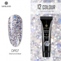 Saviland Diamond Polygel UV akryl Poly Gel cekiny czerwony niebieski długi naturalny szybki żel odbudowujący szybkie rozszerzeni