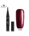 Saviland najnowszy 3 w 1 żelowy lakier do paznokci Pen Glitter One Step żelowy lakier do paznokci hybrydowy 60 kolorów łatwy w u