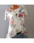 Lato kwiatowy Print kobiety bluzka 5XL Plus rozmiar szyfonu bluzki pół rękawa koszula plażowa praca w biurze koszule Blusas Femi